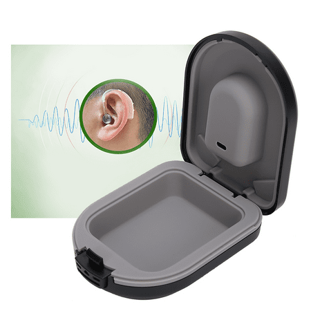 Watris Veiyi Hearing Aid Case, Waterproof Drop Resistance Storage Box, Black (2.6 x 2 x 1in)