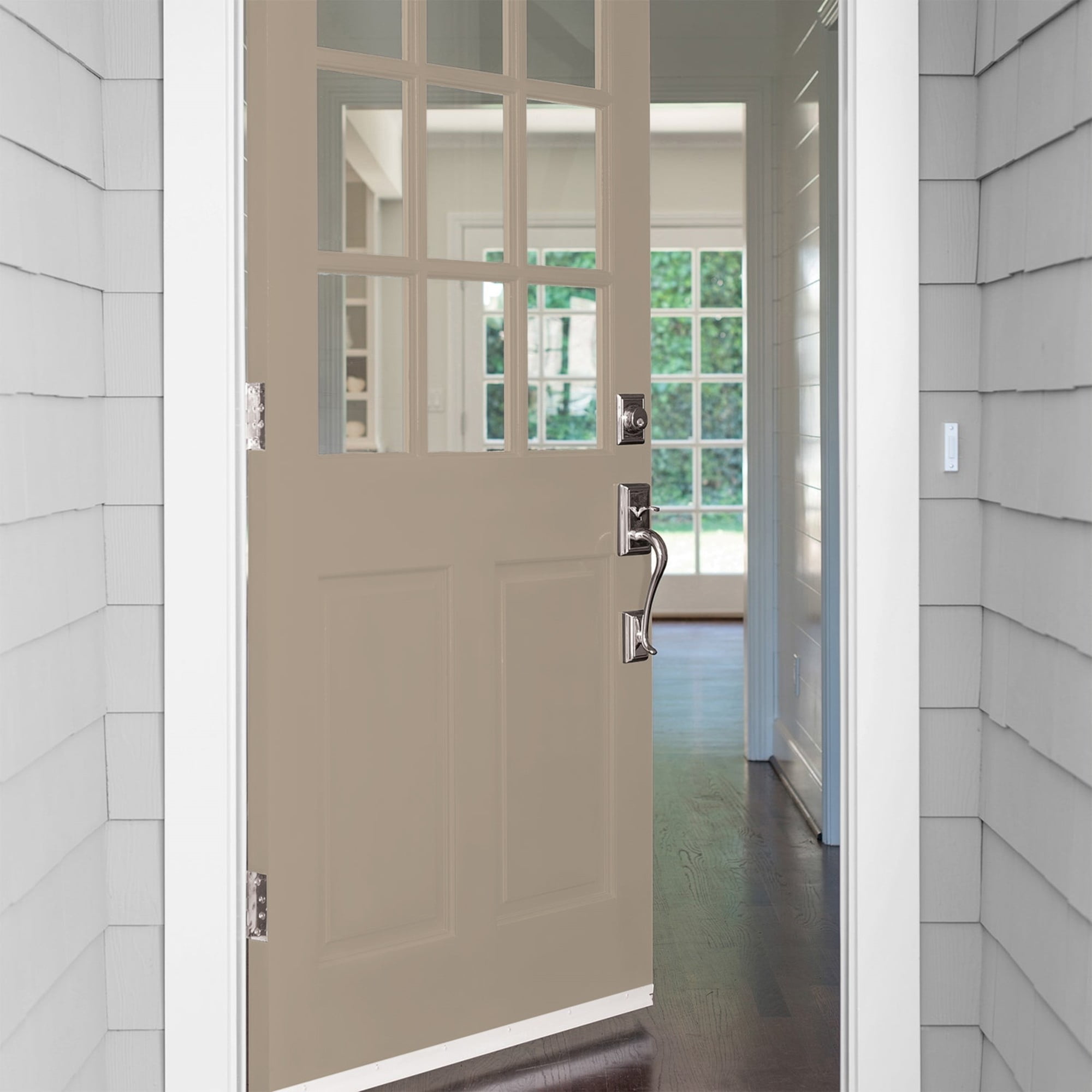 Glidden Fundamentals Diversion / Gray, Semi-Gloss Exterior Paint, 1 Quart