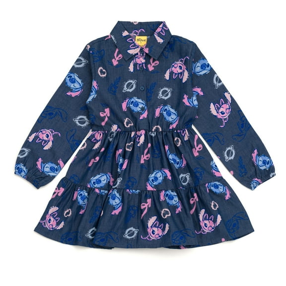 Disney Lilo & Stitch Angel Chambray Dress Toddler to Big Kid