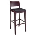 thumbnail image 1 of Tabouret de Bar Bazil en Acajou Foncé avec Assise Rembourrée, 1 of 1