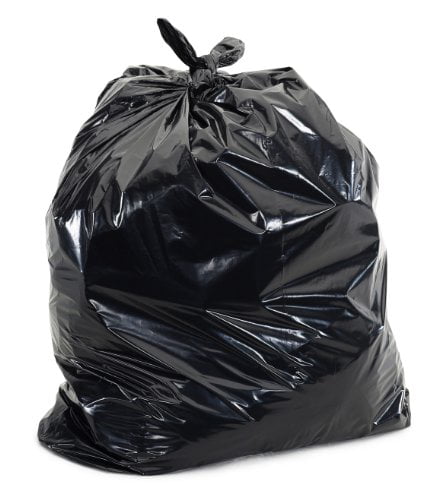 Extra Large Rubbish Garbage Trash Bags 55 Gallon Heavy Duty,50 Case w/Ties,Black 
