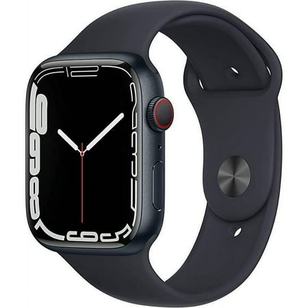 Restored Apple Watch Series 7 (GPS + Cellular, 45mm) - Midnight Aluminum Case - Midnight Sport Band (Refurbished)