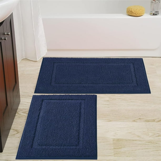 Set de 2 Alfombrillas Antideslizantes SHACOS para Baño de Microfibra 50x80cm