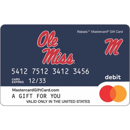 Mastercard® $20-$500 eGift Card University of Mississippi (Plus $6.84 Purchase Fee) [Email Delivery]