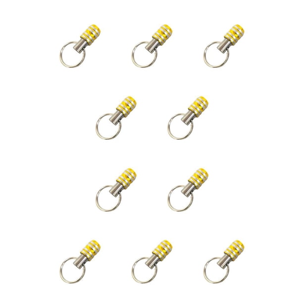 Yuarrent Vástago hexagonal de 1/4, herramienta para llavero, accesorio de zócalo multiusos, broca de rotación, destornillador, portabrocas, Amarillo 10Conjunto