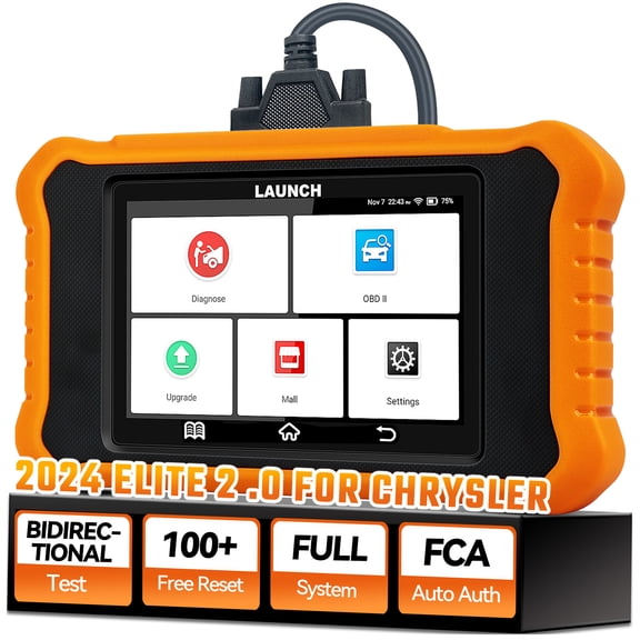 LAUNCH X431 Creader Elite 2.0 for Nissan Bi-Directional Scanner, 2024 Upgrade Configure All Reset Full System Diagnose, AUTOVIN, Full OBD2 Functions for Nissan/Inifitini/GTR
