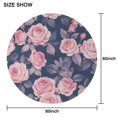 thumbnail image 6 of Pioneer Flower Floral Print Pattern Round Tablecloth 60"x60",Wrinkle Wipeable Table Cloth for Kitchen Dining Room Picnic Patio Party, 6 of 6