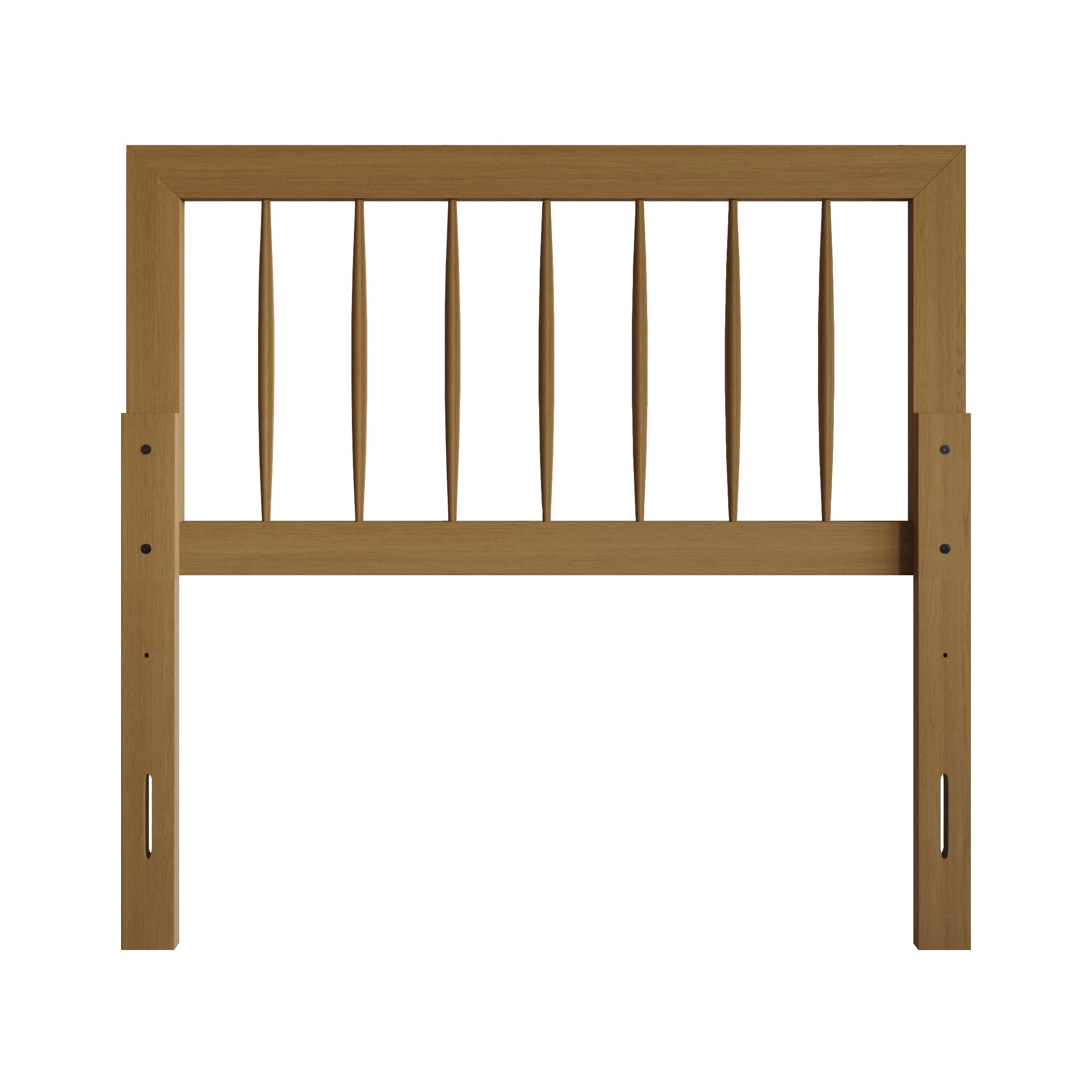 Castle Place Contemporary Twin Wooden Spindle Headboard, Light Oak