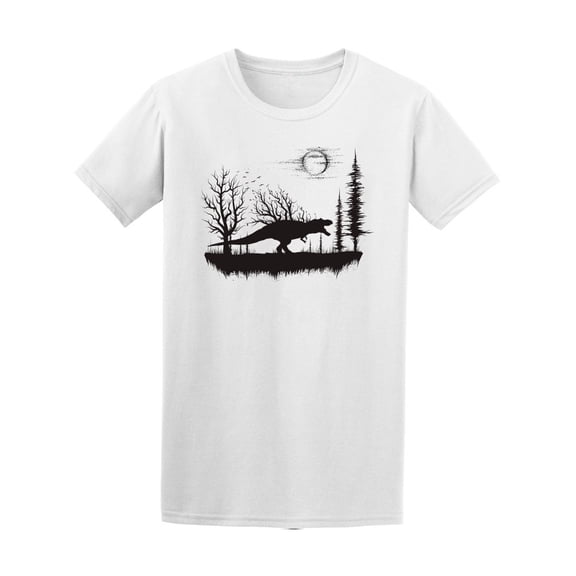 T-Rex With The Moon Tee Men's -Image by Shutterstock