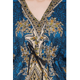 thumbnail image 4 of Women’s Polyester Long Kaftan Maxi Dress Kimono Sleeve Tunic Top One Size Cover Up Turquoise, 4 of 5
