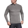 thumbnail image 5 of Iceglad Mens Slim Fit Zip Up Mock Neck Polo Sweater Casual Long Sleeve Sweater and Pullover Sweaters with Ribbing Edge, 5 of 7