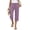 Light Purple #004, variant on Capri Pants for Women Cotton Linen Straight Leg Pants with Pockets Cropped Elastic Waist Vacation Trousers, L