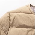 thumbnail image 4 of Yaoyar Men's Winter Loose-fitting Mid-sleeve Cotton-padded Jacket, Solid Color, Windproof and Warm Top, Stylish Men's Mid-sleeve Crew Neck Top/Outerwear, 4 of 9