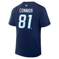 thumbnail image 3 of Men's Fanatics Kyle Connor Navy Winnipeg Jets Authentic Stack Name & Number T-Shirt, 3 of 3