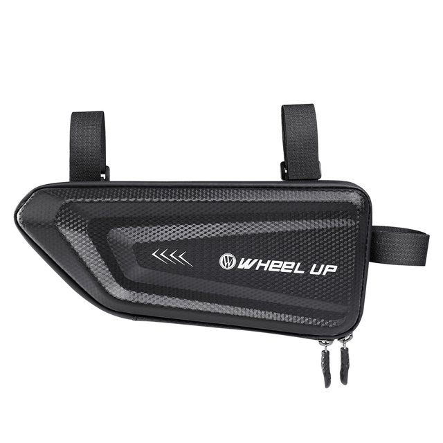 Eigraketly Bolsa de tubo frontal MTB, bolsa de sillín de ciclismo impermeable, diseño de cremallera, bolsa de alforja de almacenamiento de marco de tubo Ciclismo Eigraketly OD0438-00