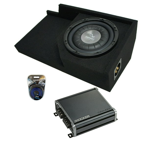 1988-1998 Chevy CK Silverado Ext Truck Harmony F104 Single 10 Sub Box & CXA400.1