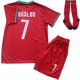 thumbnail image 1 of Conjunto infantil de fútbol ORGBRAIN: camiseta, shorts y medias rojos, 1 of 5