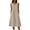 Beige, variant on Women's Sleeveless Henley Midi Dress with Pockets Casual a Line Cotton Blend Tank Dress - Soft Breathable V Neck Pull on Summer Dress for Everyday Wear