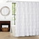 thumbnail image 1 of WestWeir Cortina de ducha con volantes blancos - Tela de granja para baño 72 x 72 pulgadas Textura Moda Tela de doble capa que no se ve a través., 1 of 1