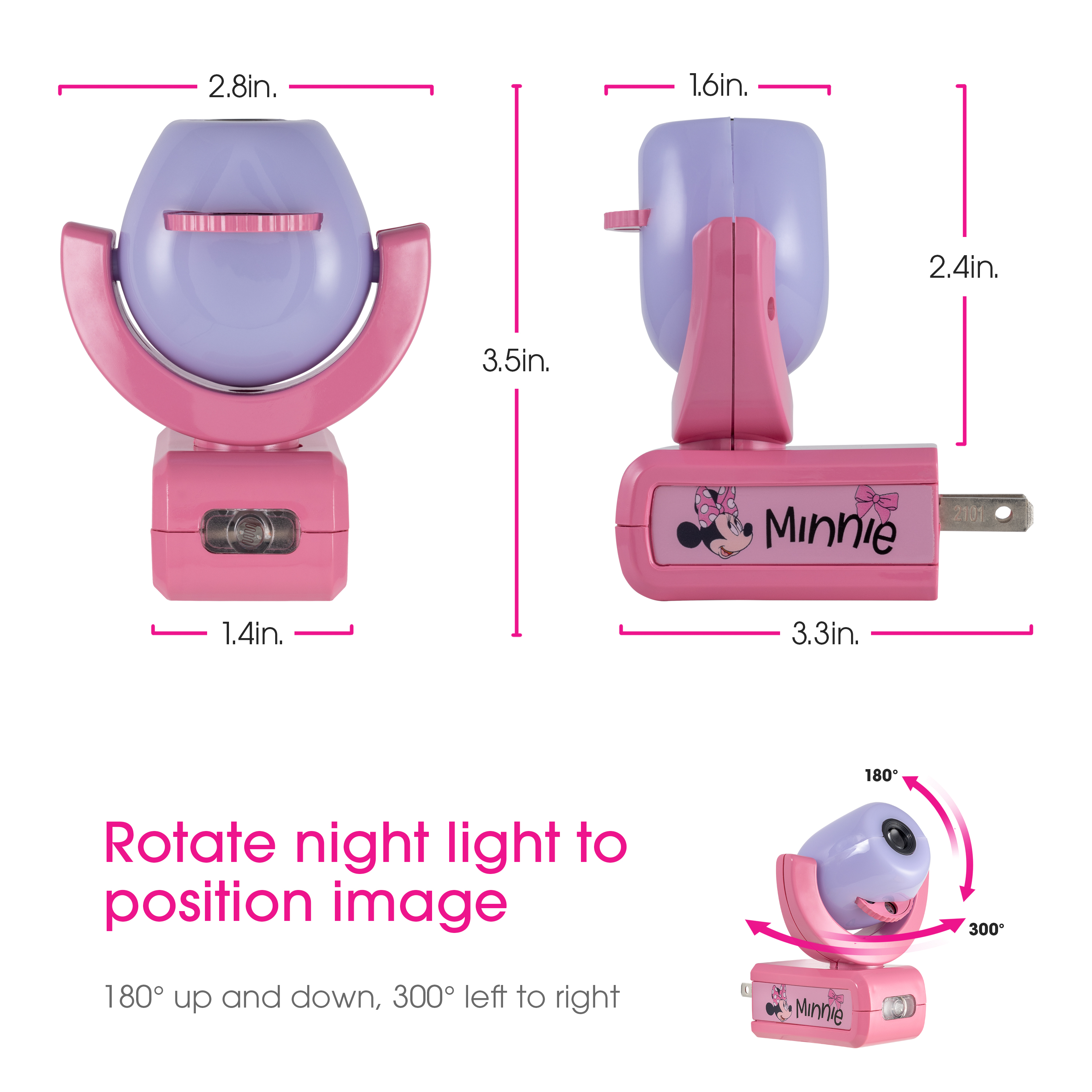 Disney Minnie Mouse Projectables 6-Image LED Night Light photo 5
