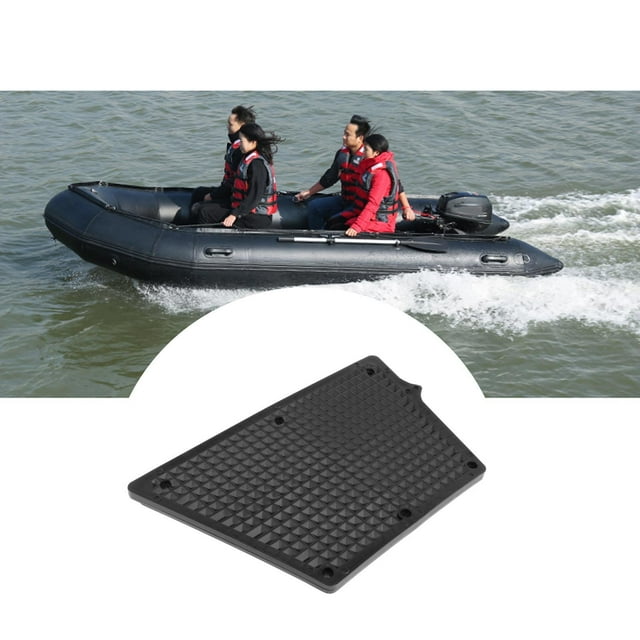 Almohadilla de licencia aje de Motor fueraborda de popa para Kayak, bote inflable de goma, motor de yate, soporte de seguridad, accesorios L negro DYNWAVEMX placa del espejo de popa