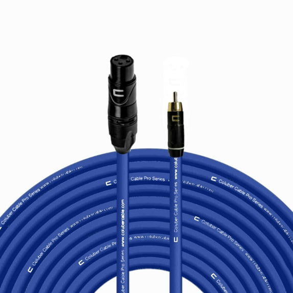Coluber Cable Unbalanced XLR Female Cable to RCA Male - Pro 3-Pin Connector
