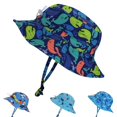 thumbnail image 2 of Sombrero de cubo para niño y niña, accesorio de protección solar para playa, gorra de cuerda de ala ancha para vacaciones al aire libre, 2 of 3