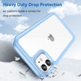 thumbnail image 3 of Feishell Clear Case for iPhone 11 6.1 inch,Shockproof Hybrid Soft TPU Bumper Anti-Scratch Hard Acrylic Back Transparent Slim Phone Case Cover for iPhone 11,Blue, 3 of 8