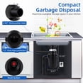 thumbnail image 6 of Garbage Disposer, Continuous Feed, Anti-Jam Stainless Steel Food Waste Grinding System, EZ Connect, for Kitchen Sinks, Power Cord Included, 6 of 9