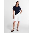 thumbnail image 3 of Time and Tru Women's Textured Crewneck Sweater with Short Sleeves, Lightweight, Sizes XS-XXXL, 3 of 6