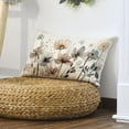 thumbnail image 4 of Poppy Flowers Chinoiserie Throw Pillow Cover, 12 x 20 Inch Spring Seasonal Leaves Cushion Case Decoration for Sofa Couch Farmhouse, 4 of 6
