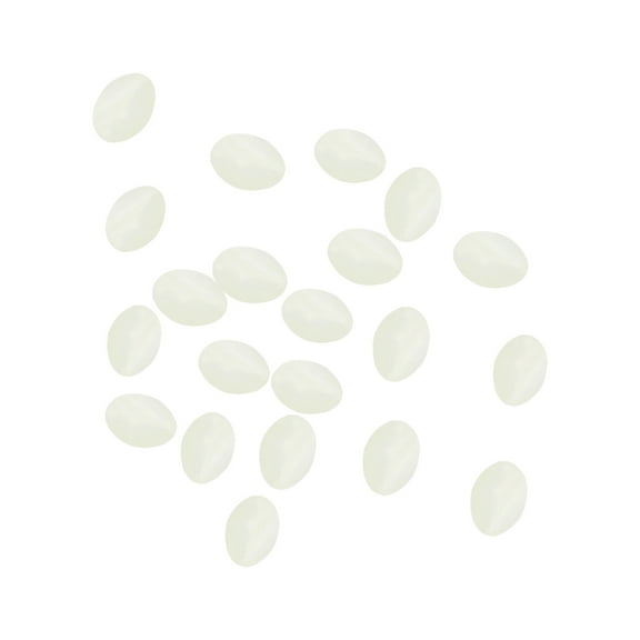 Uxcell 4x3mm Oval Soft Plastic Luminous Glow Fishing Beads Tackle Tool White 200 Pieces