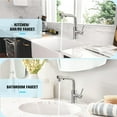thumbnail image 4 of CREA Black Kitchen Faucet with Pull Out Sprayer, Pot Filler Faucet RV Prep Sink Outdoor Faucet Wet Bar Faucet, Single Handle Bar Sink Faucet with Deck, 4 of 8