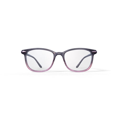 Walmart Women's Arielle Square Prescription Eyeglasses with Case, Gray/Pink Gradient