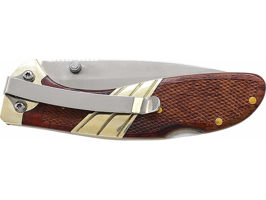 31OT Medium Lockback 6.5in High Carbon S.S. Folding Pocket Knife with 2.9in Drop Point Blade and Wood Handle for Hunting, Whittling, Carving, Camping, EDC, and Outdoors