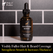 Pete & Pedro BOOST Hair & Beard Growth Strengthening Serum With Biotin & Rosemary, 2 oz