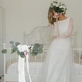 thumbnail image 2 of OFFIGAM 1Set Chair Back Flower White Cloth Plastic Decorative Wedding Theme Party Home Gathering, 2 of 8