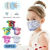 Utoimkio 50Pcs Children's Disposable Face Mask, Boy Girls Individually Wrapped Masks 3-layer, Kids Breathable and Comfitable Non-woven Fabric Face Shields Cloth Cotton