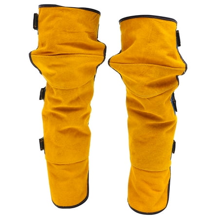 

1Pair Cowhide Thicken Knee Pads Practical Wear-resistant Welding Spats Khaki