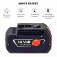 thumbnail image 2 of 18V 4.0ah Rechargeable Lithium Ion Battery for Bos-ch 18V 6.0A GBA GSR GSB Backup Battery Portable Replacement BAT609, 2 of 10