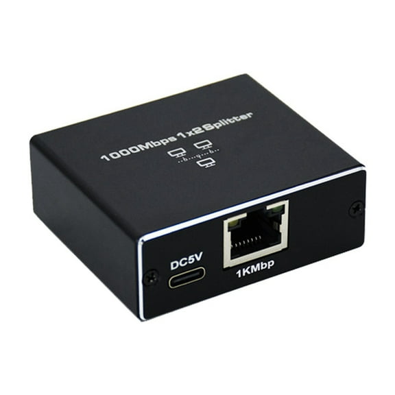 Gigabit Ethernet Splitter 1 in 2 Out,RJ45 Network Extender,1000Mbps Internet Cable Splitter,for Cat5/5e/6/7/8 Cable