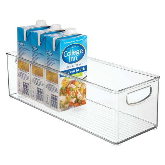iDesign Recycled Plastic Stackable Storage Bin with Handles - Clear C57