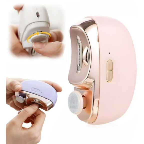 Electric Nail Clipper,Toenail Clippers for Seniors,2026 2 in 1 Automatic Nail Trimmer with Polishing,Smart 3 Speed Toenail Clippers with Led Light, Perfect for People with Reduced Mobility