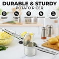 thumbnail image 5 of Potato Ricer, Heavy Duty Stainless Steel Potato Masher with Ergonomic Handle, Masher and Ricer Kitchen Tool for Mashed Potatoes, Noodle Maker, 5 of 5
