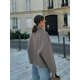 thumbnail image 4 of Chaquetas de mezcla de lana Lisa con solapa de un solo pecho para mujer, abrigo acolchado de manga larga, prendas de vestir exteriores de calle para oficina para otoño, 4 of 4