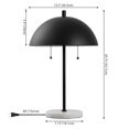 thumbnail image 6 of JONATHAN Y Ella 20.7" Dome Metal with Marble Base LED Table Lamp, Black/White, JYL1071B, 6 of 8