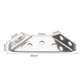 thumbnail image 3 of Soporte de esquina de acero inoxidable | Soporte de muebles multifuncional trapezoidal | Conector de junta fija de 3 lados | Fuelle de alta resistencia para estantes de mesa de noche | Diseño, 3 of 7