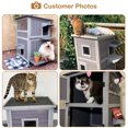 thumbnail image 3 of Outdoor Cat House 2-Story Feral Animals Shelter Cat Enclosure with Window & Waterproof Roof, 3 of 7