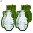 thumbnail image 3 of PULLIMORE 4 Pcs Ice Cube Mold 3D Grenade Shape Maker Bar Party Silicone Trays Mold for Whiskey Bombs Cocktails, 3 of 9
