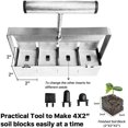 thumbnail image 4 of Soil Block Maker Square Wear-resistant Stainless Steel DIY Craft Seed Blocker Cube Design Planting Soil Shaper for Greenhouse, 4 of 8